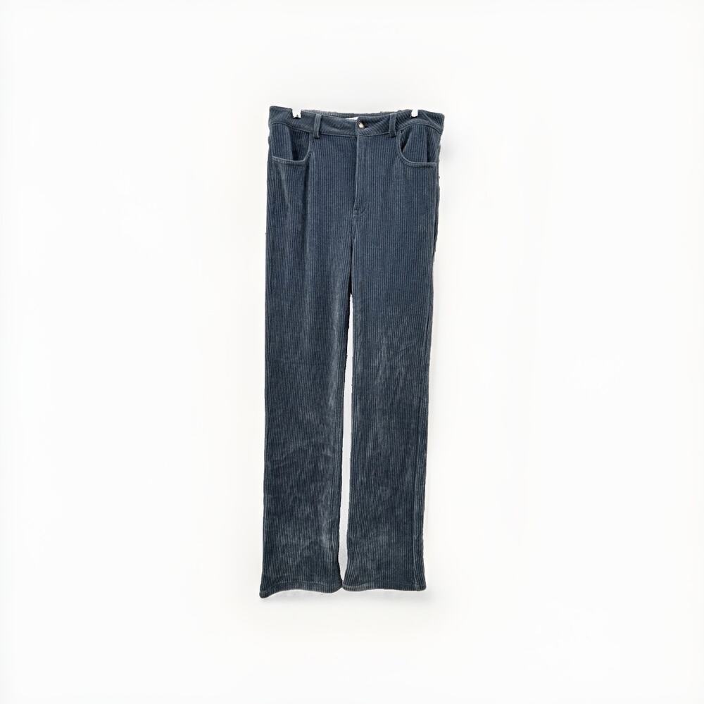 Zara Denim Collection Size 8 Dusty Blue Corduroy Jeans Polyester Ribbed Velour